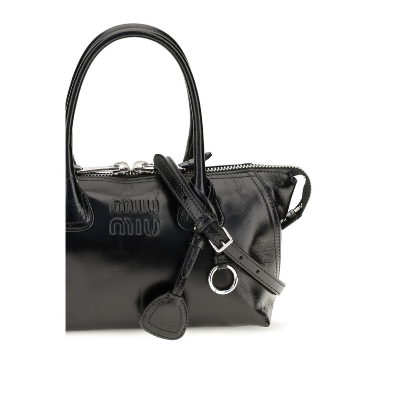 Black calf leather bos taurus handbag-null