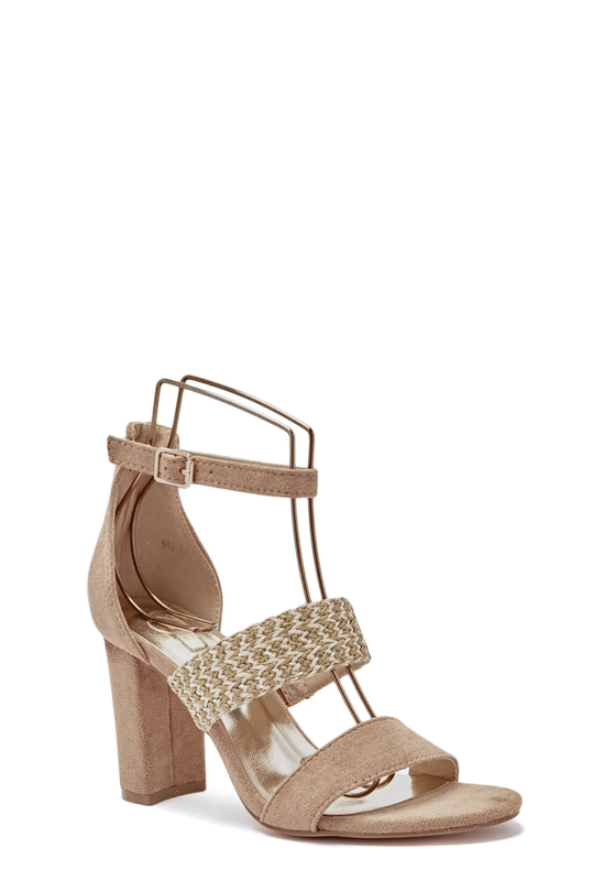 High heel suede sandal-null