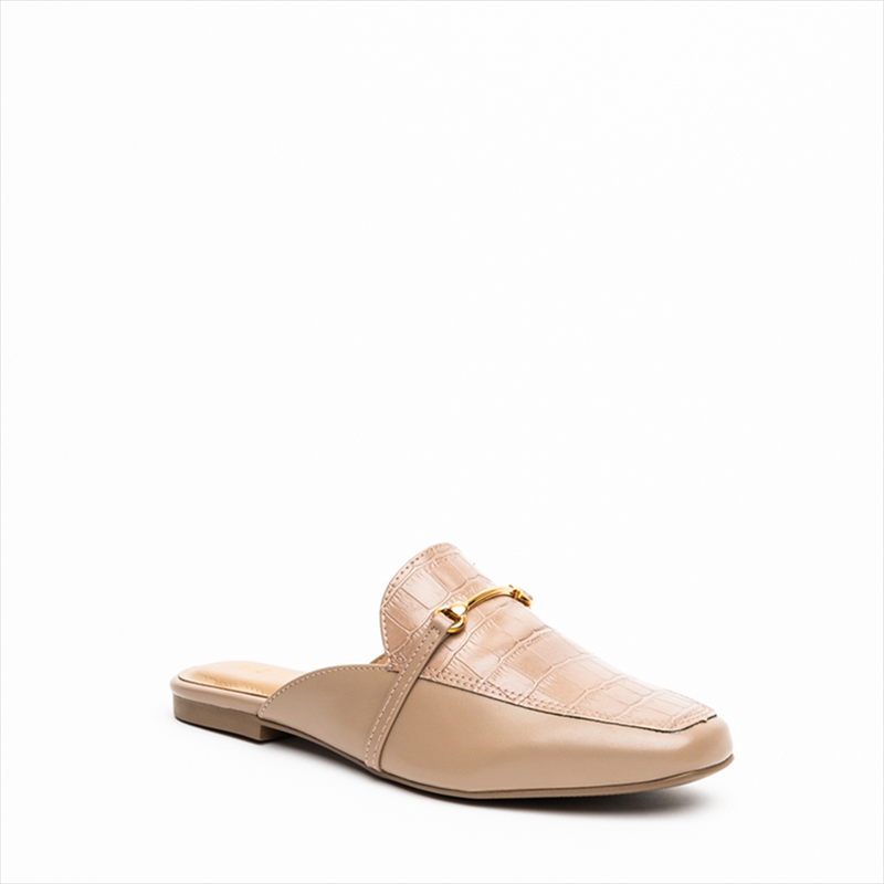 Via marte backless flat pumps with chain detail image number null