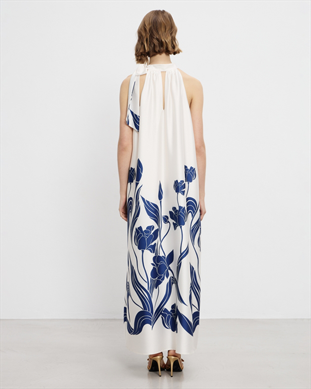 Maxi dress halter neck image number null
