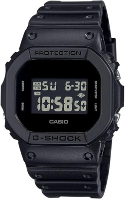 Casio g-shock classic style dw-5600ubb-1er classic - basic black led watch, Black, medium