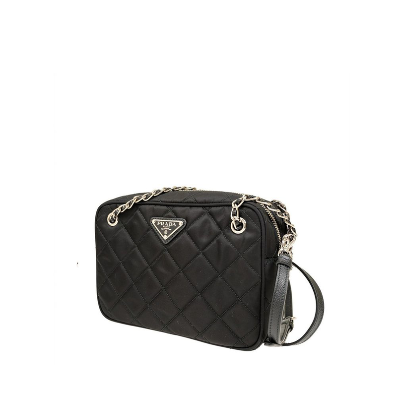 Black nylon crossbody bag-null