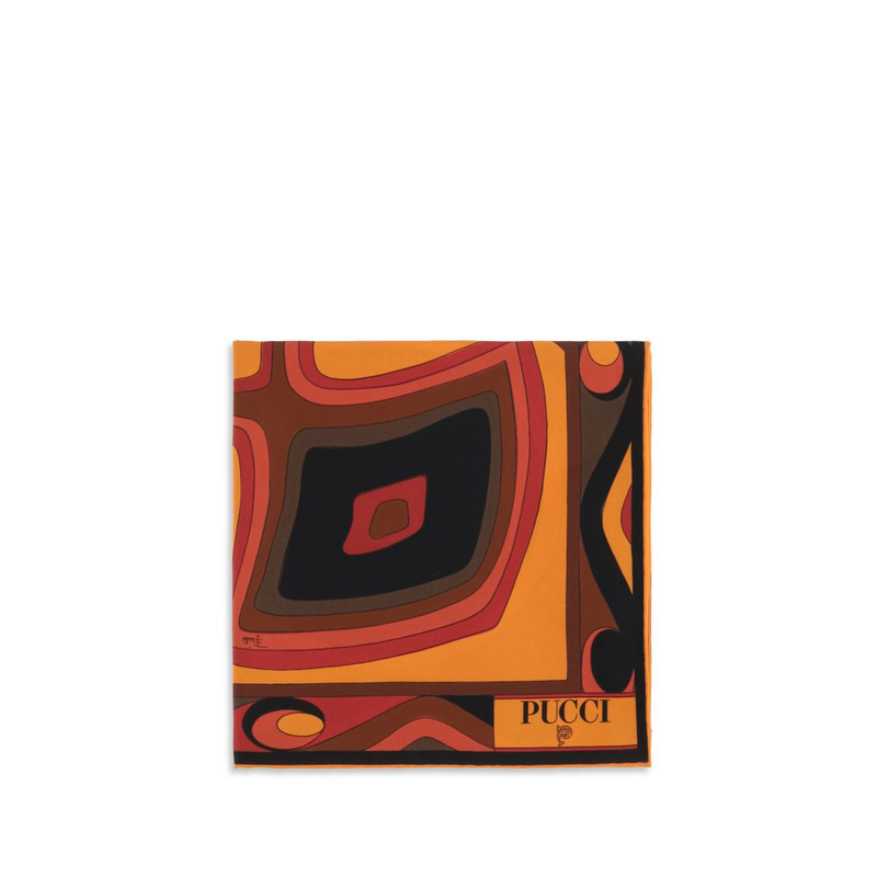 Orange silk scarf-null