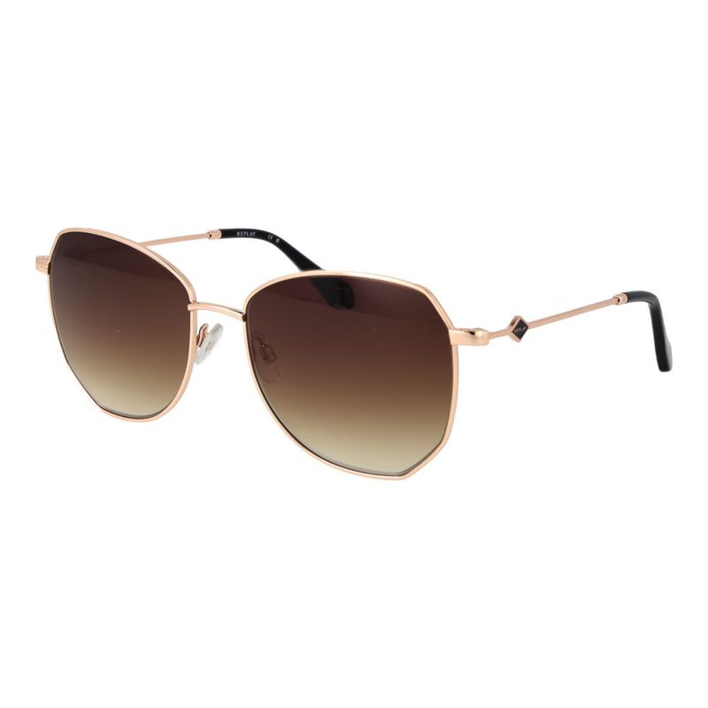 Rose gold metal sunglasses-null