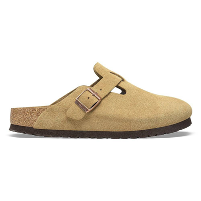 Boston suede leather narrow, Latte, medium