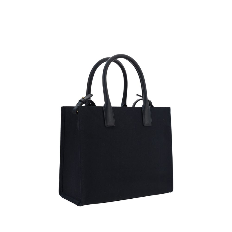 Black cotton shoulder bag-null
