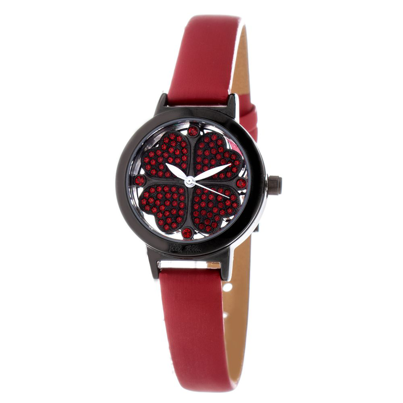 Multicolor leather dress watch-null