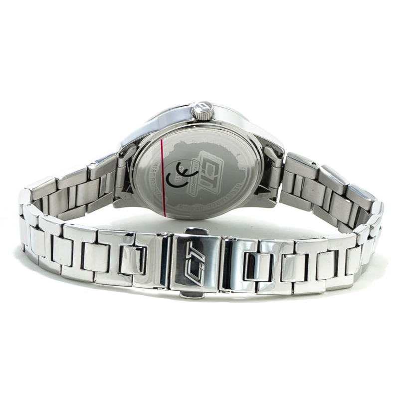 Silver stainless steel dress watch-null