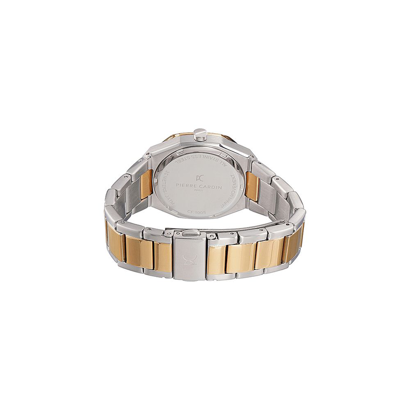 Gold stainless steel dress watch-null