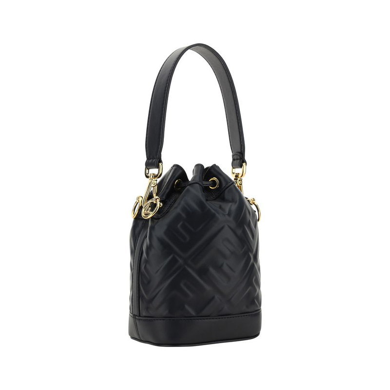 Black calf leather bos taurus backet bag-null