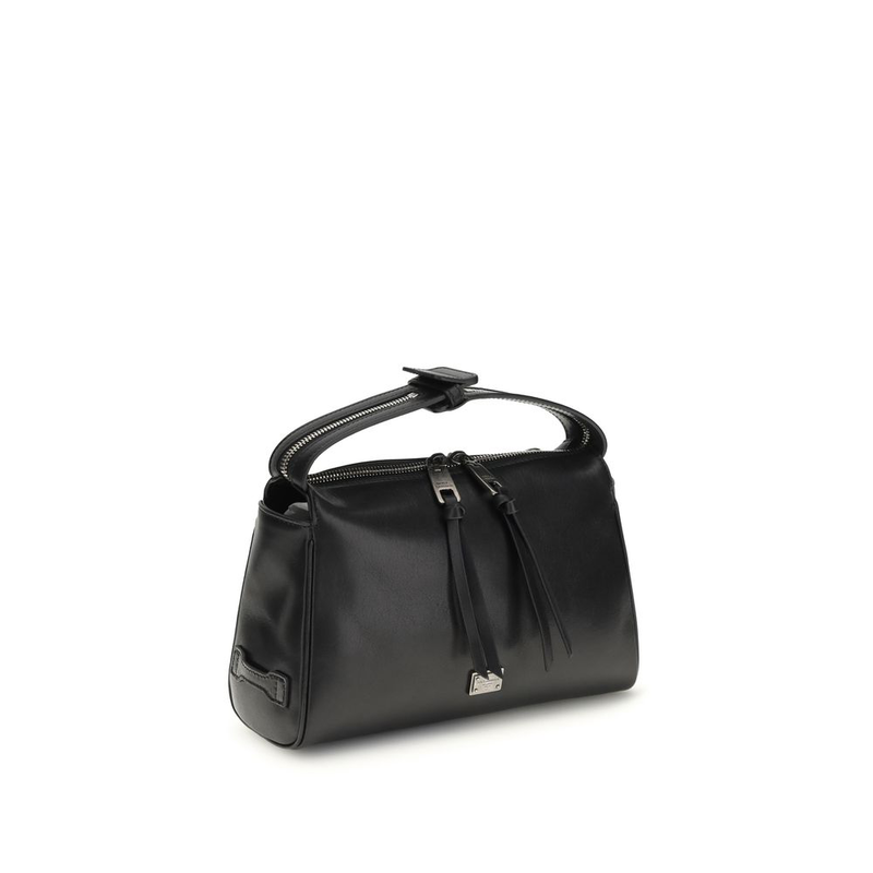 Black calf leather bos taurus handbag-null