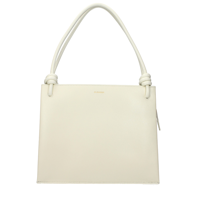 Beige leather handbag-null
