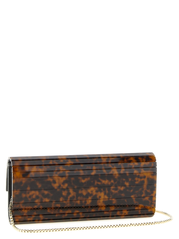 Beige polyester clutch bag-null