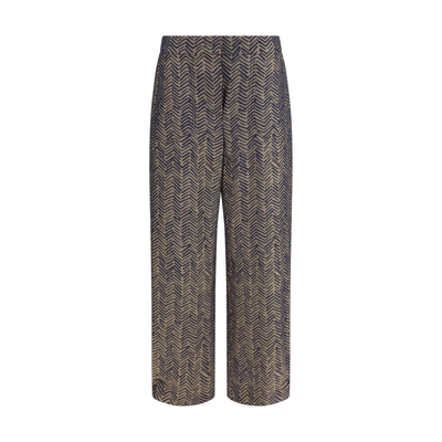 Brown viscose casual pants, Brown, medium