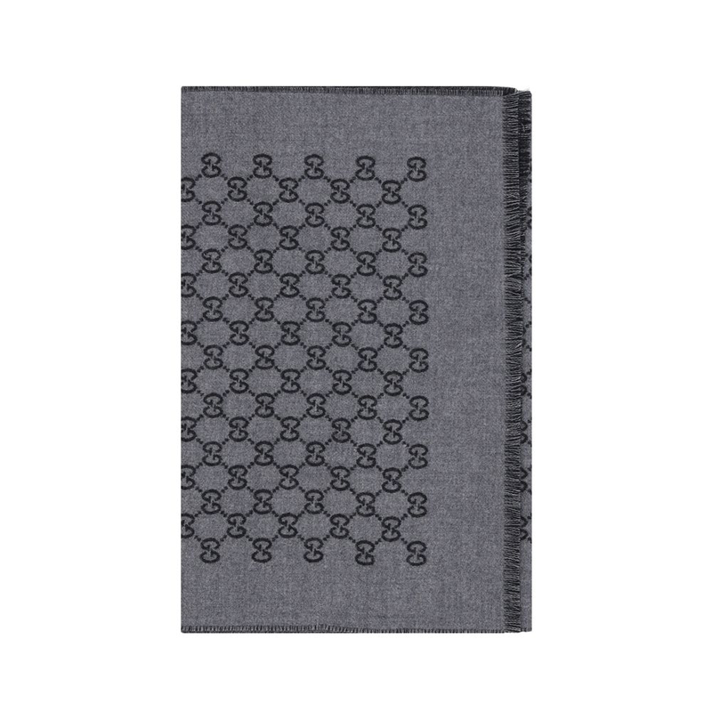 Gray wool oves aries scarf-null