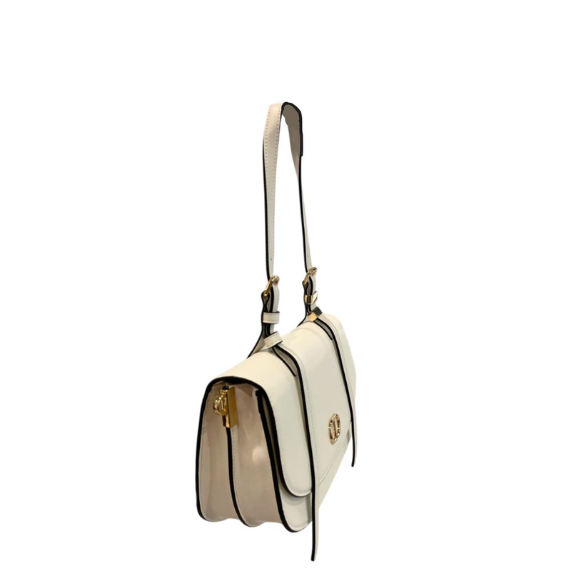 White pu women shoulder bag-null