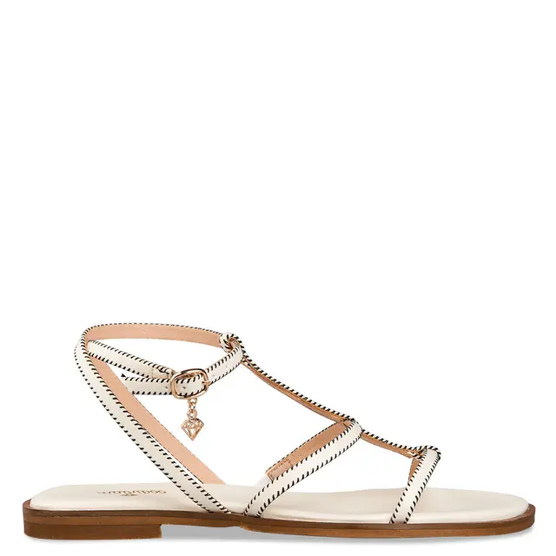 Fil d&eacute;t&eacute; sandals by mairiboo for envie  , off white-null