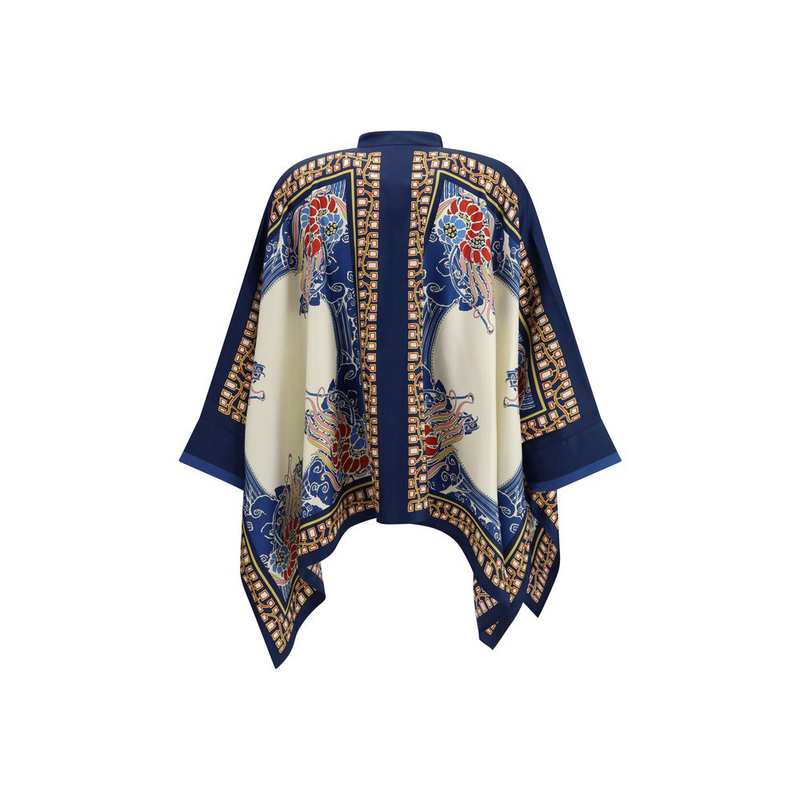 Multicolor silk shirt-null