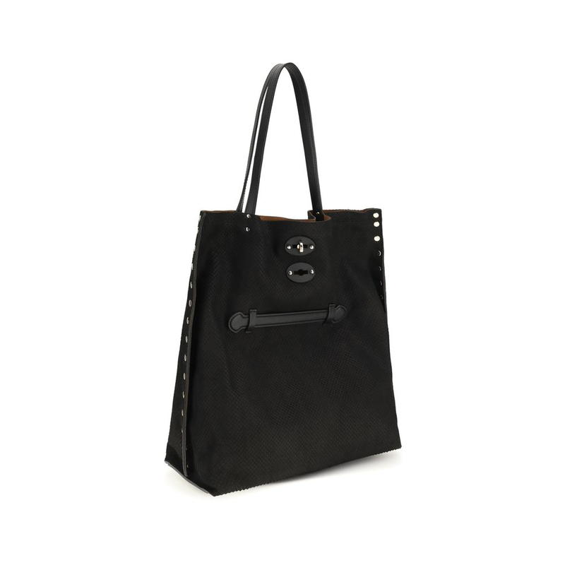 Black calf leather bos taurus shoulder bag-null