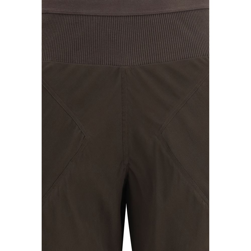 Brown silk casual pants-null