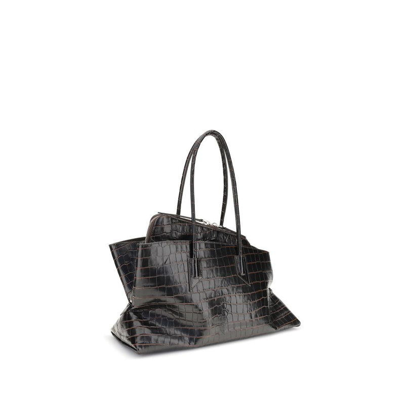 Black calf leather bos taurus shoulder bag-null