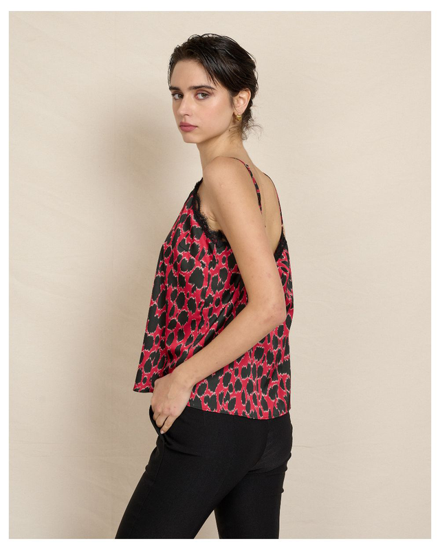 Blouse printed spaghetti straps-null