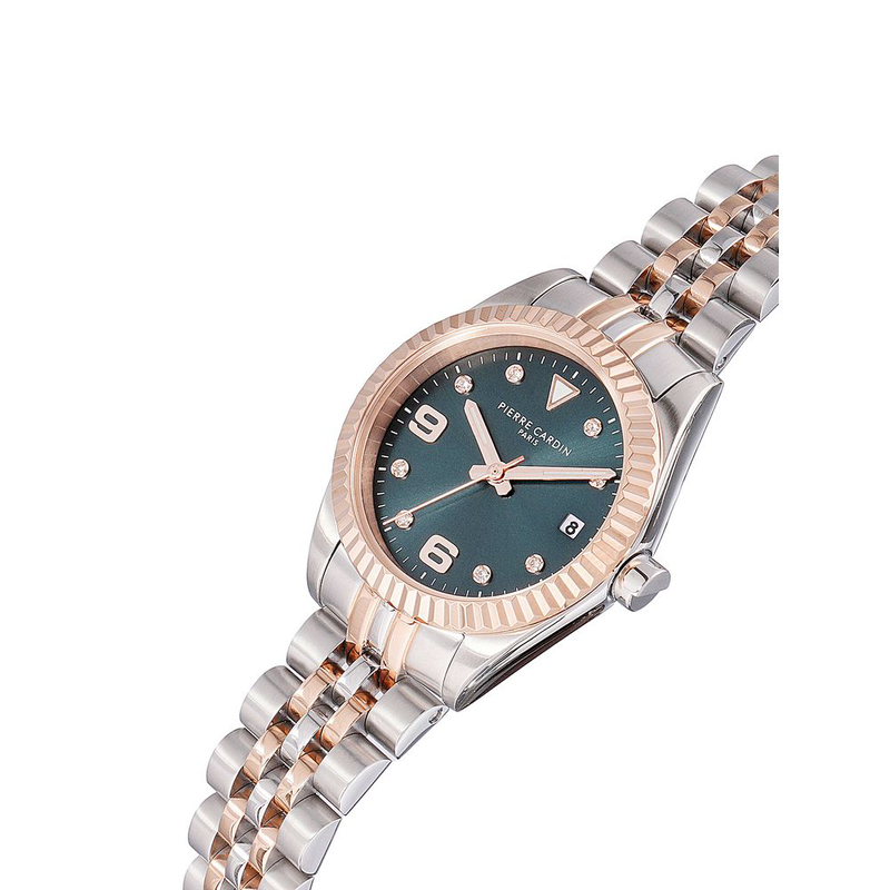Gray stainless steel bracelet watch-null