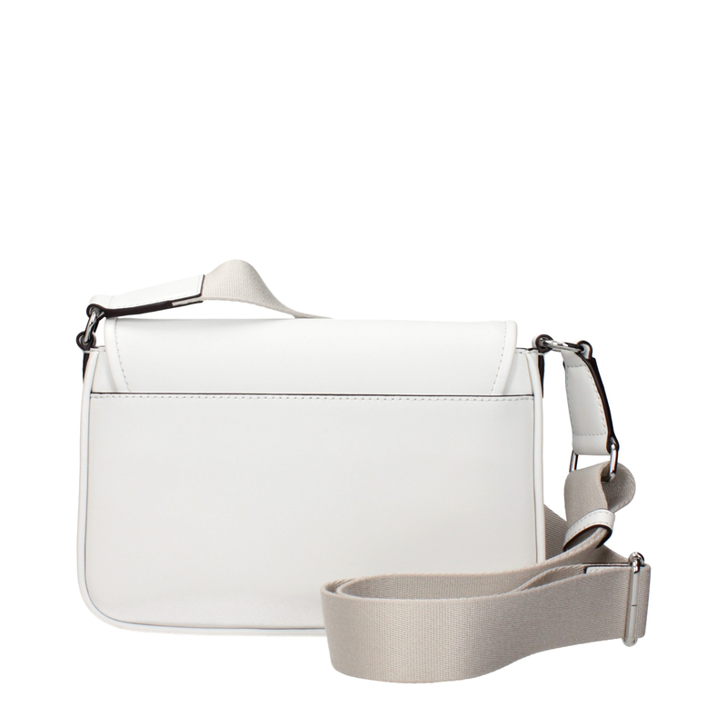 White leather crossbody bag-null