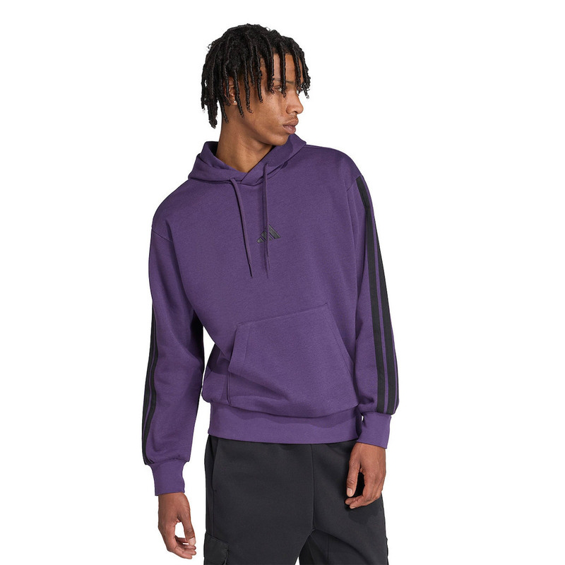 Adidas men 3-stripes fleece hoodie-null