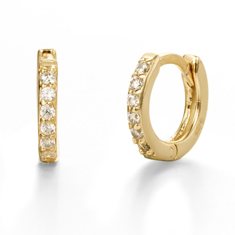 Classic full zircon hoops-null