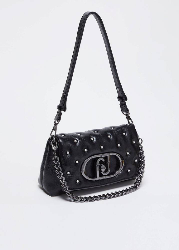Large glossy studded lapuffy crossbody-null