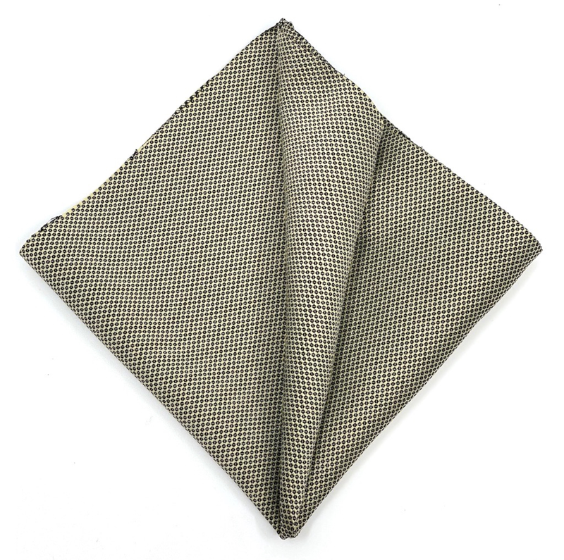 Micro-patterned tie with handkerchief image number null
