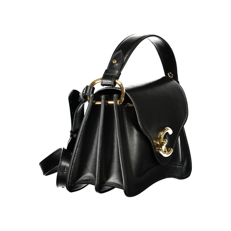 Black leather women handbag-null