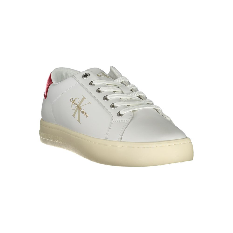 White polyester men sneaker-null