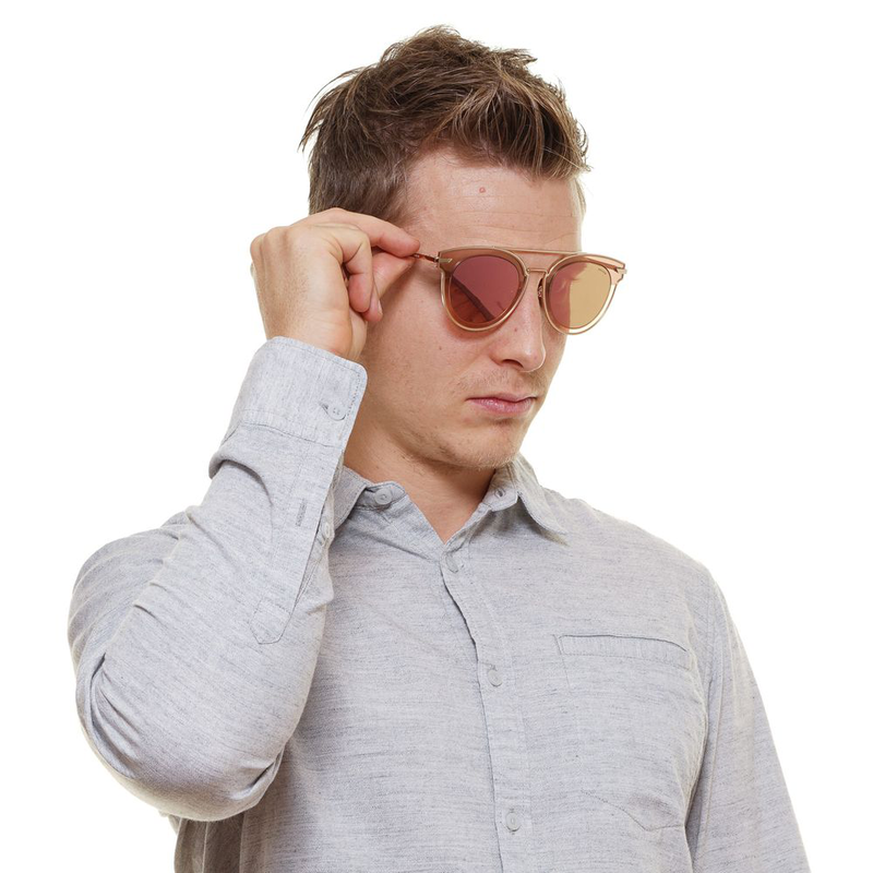 Rose gold metal & plastic sunglasses-null