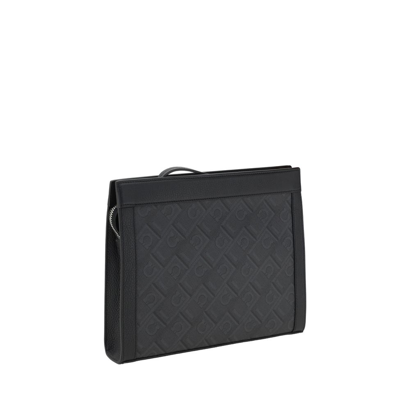 Gray polyethylene clutch bag-null