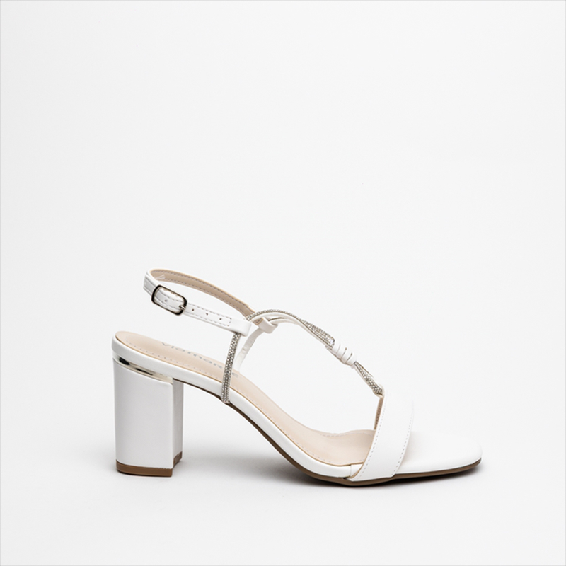 Via marte rhinestones cross strap medium block heel sandals-null