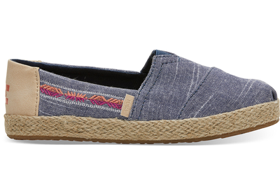 Toms youth classic, Navy Rugged Chambray, medium