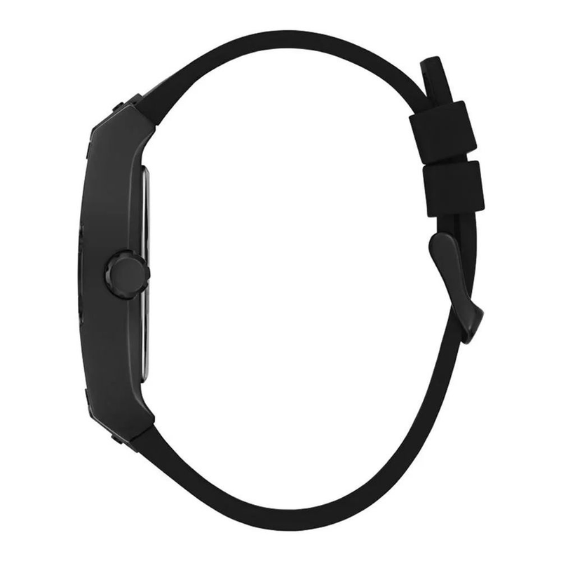 Black synthetic dress watch-null
