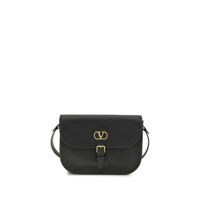 Black calf leather bos taurus shoulder bag-null
