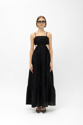 Mallory sade dress, Black, medium