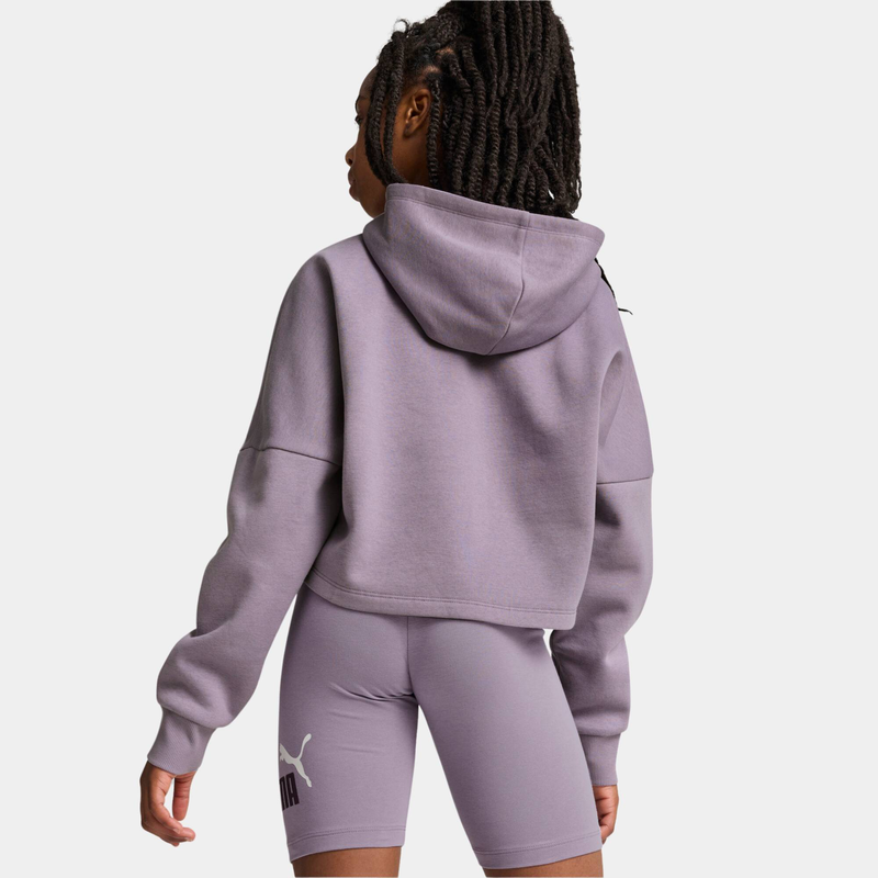 Essentials logo cropped hoodie image number null