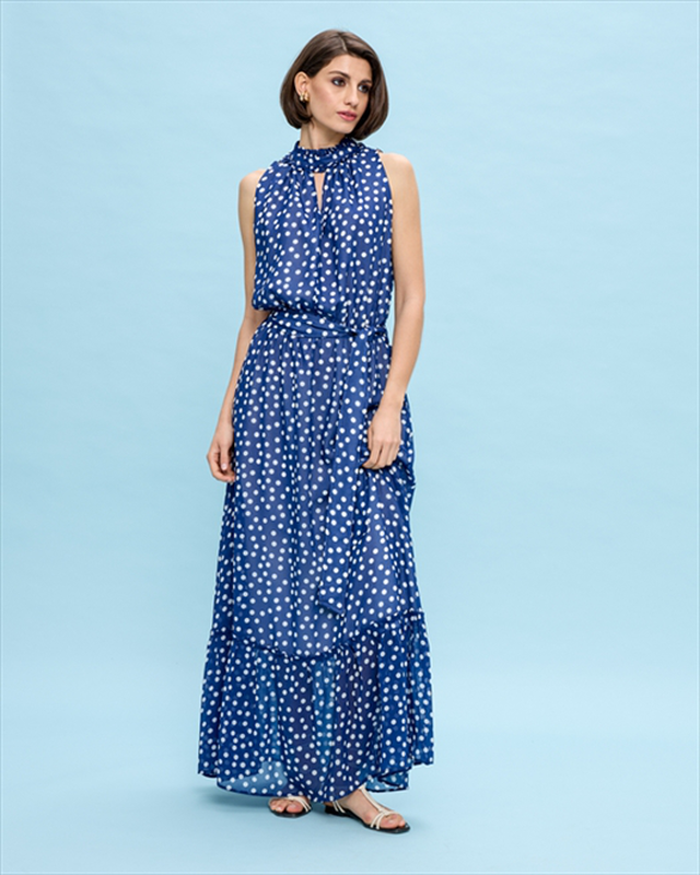 Maxi dress halter neck image number null