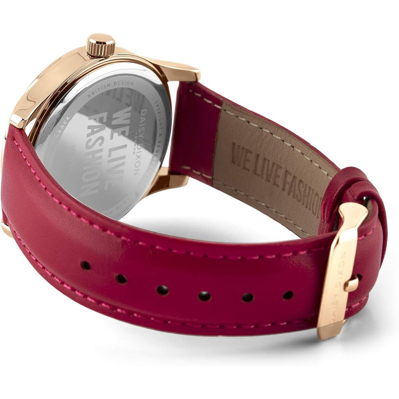 Multicolor leather dress watch-null