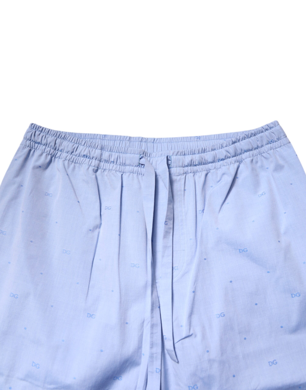 Light blue dg logo cotton men pajama set sleepwear-null
