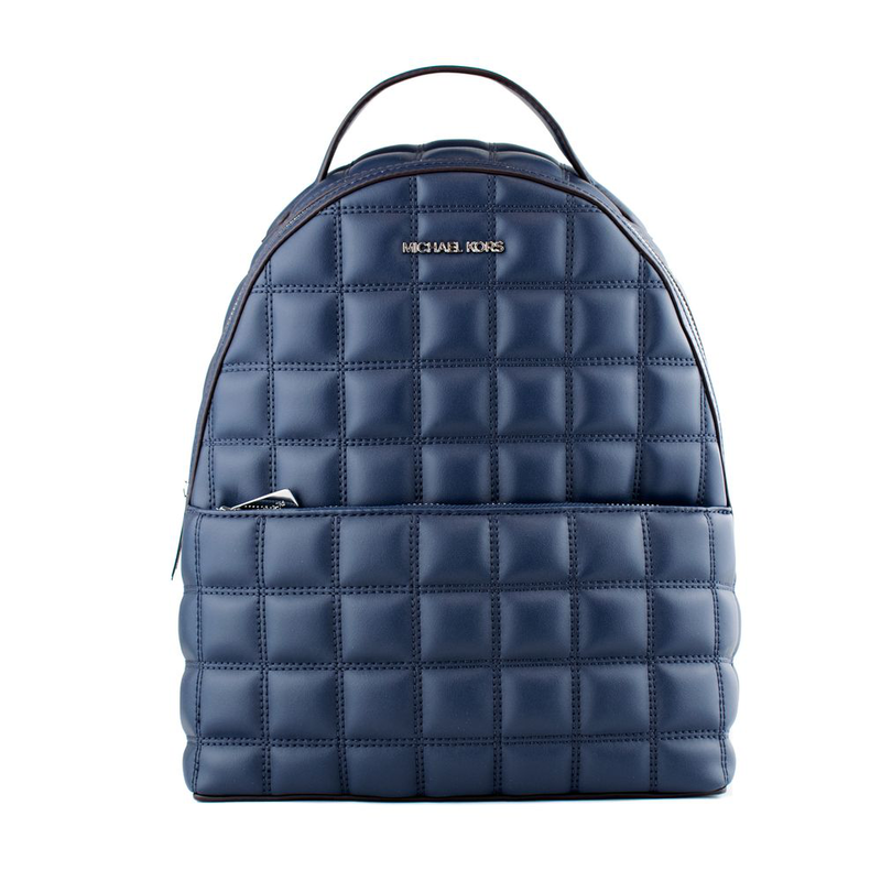 Blue artificial leather backpack-null