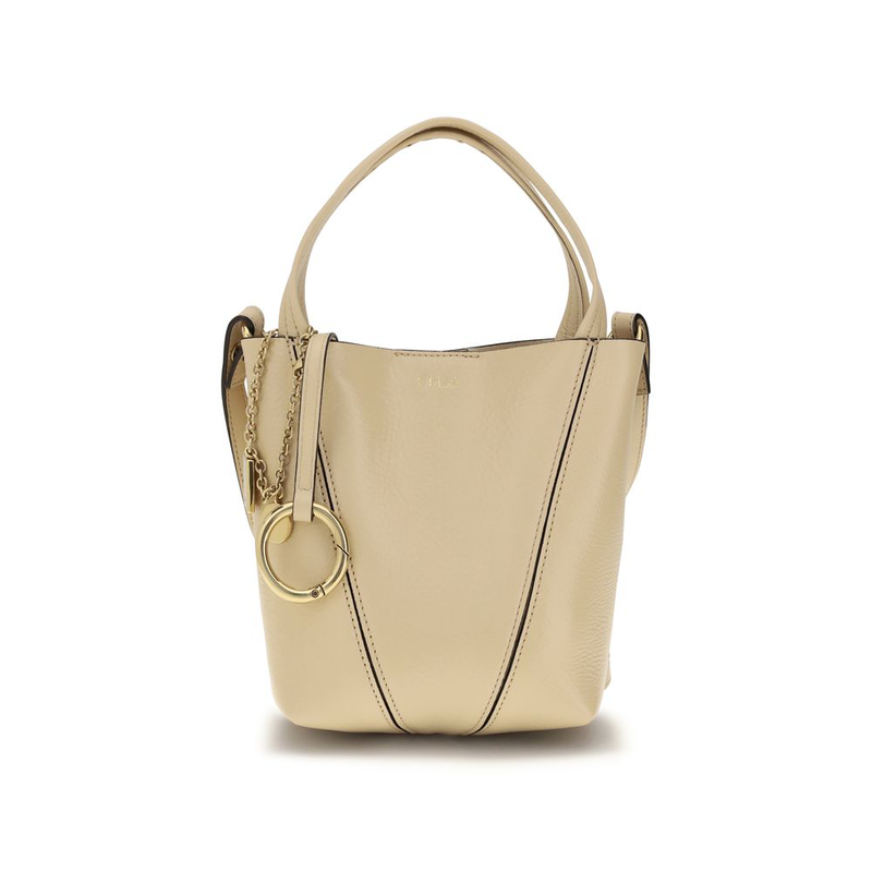 Beige calf leather bos taurus shoulder bag-null