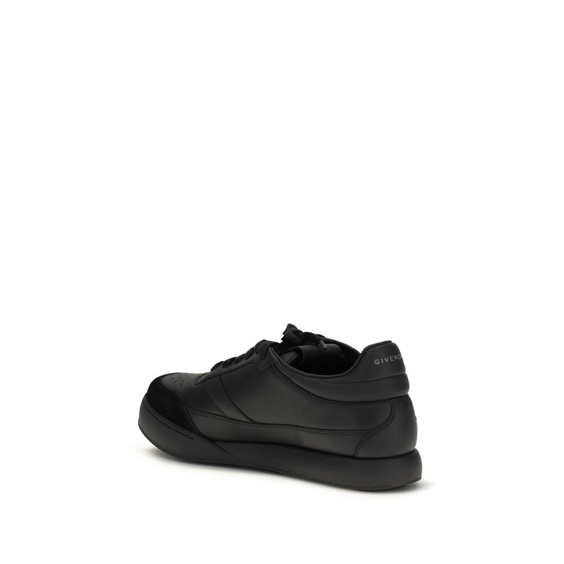 Black calf leather bos taurus low top sneakers-null