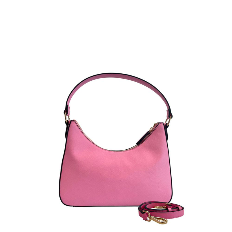 Pink pu women shoulder bag-null