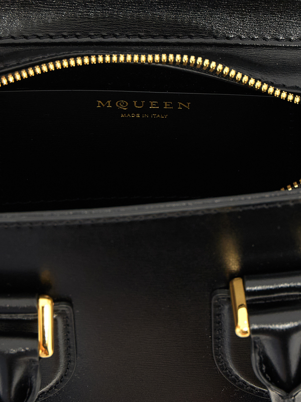 Black calfskin handbag-null